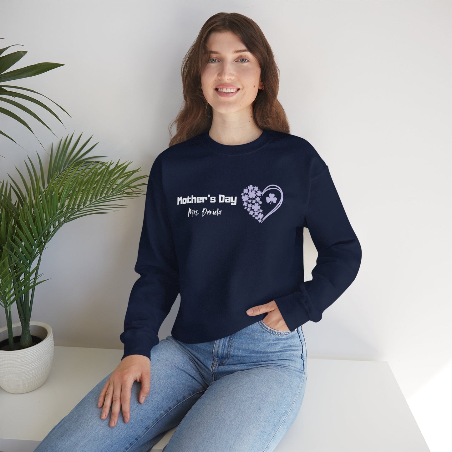 Personalized Mom's Day Crewneck Sweatshirt - Happy magic Festivity